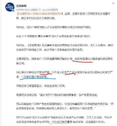 合肥回应调查三只羊事件，不同通报版本引发关注